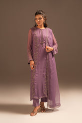 3 Piece Chiffon Embroidered Suit (FL0041)